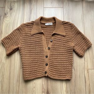 MANGO | Knit Polo Collared Top